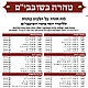 להורדה! לוח חזרה על הלכות טהרה